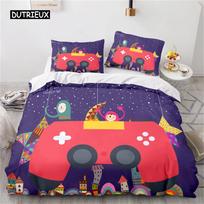 Cool Gamepad Duvet Cover Cartoon Game Controller Comforter Cover Microfiber Geometric Bedding Set Full For Boys Girls Bedroom EU single(135x200cm)