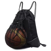 Black Basketball Bag Training Bag Multifunctional Drawstring Bag Student Fitness Outdoor Club Sports Bag juoda
