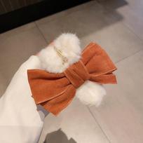 2024 Fall/Winter Plush Oversized Bow Shark Hair Clip F968