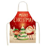 Linen Anti-Fouling Kitchen Apron with Halter Neck 3