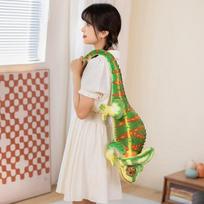 Simuliacija Žaliasis Chameleonas Lizdas Pliušinis Žaislas Dekoras Mielas Gyvūnas Lėlė Berniukams ir Mergaitėms Šventinė Dovana Mergaitės Gimtadienio Dovana 80CM žalia