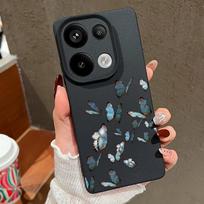 Fashion Butterfly Print Matte Case For Xiaomi 13T Redmi X6 M6 Pro Note 14 Pro 13 12 11 10 Pro Leather Texture Slim Soft Shockproof Phone Cover Redmi Note 14 Pro juoda