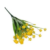 Artificial Plastic Flower Leaves 7 Branches Floral Bonsai Home Decoration geltona