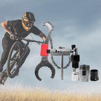 Veržliarakčių kasetinio laikiklio ištraukimo rinkiniai didelio tikslumo alkūninio traukiklio 9 viename MTB plento dviračių remonto įrankiai, skirti 8/9/10 greičio dviračių grandinei style d white