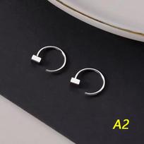 1Pair Exquisite Earring Piercing Ear Hook Ear Bone Ring  Trendy Stud Earrings black