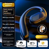 Single Ear OWS Open Earphone Blind Ear Transparent Mechanical Air Business Hanging Ear Bluetooth Earphone Ultra Long Life juoda