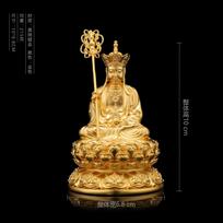 1PCS brass plated with 24K gold Shakyamuni Ksitigarbha Guanyin Bodhisattva Medicine Buddha offering feng shui ornaments beige
