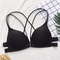 Underwear, Bra Cover Wholesale, Women's No Steel Rim, Thin Small Breasts Gather, Popular Front Opening Buckle, Tube Top, Chest Wrapping, Thin Suspende Average size 80-65 kg juoda