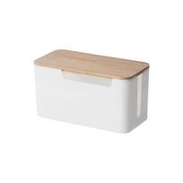 Cable Management Box Cable Organizer Box Wire Management Organizer Cover Hider for Desktop Home white