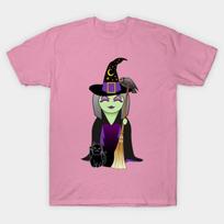 T Shirt Women Kokeshi Witch Harajuku Print Kawaii Tshirt Summer Short Sleeve Female T-Shirt Top Tee S
