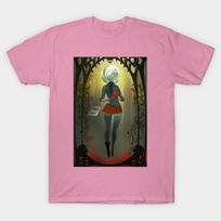 T Shirt Women Free Hugs Zombie Girl Harajuku Print Kawaii Tshirt Summer Short Sleeve Female T-Shirt Top Tee S rožinė