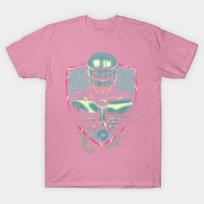 T Shirt Women Cyber Punk Robocop Harajuku Print Kawaii Tshirt Summer Short Sleeve Female T-Shirt Top Tee S rožinė