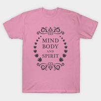 T Shirt Women Mind Body And Spirit Harajuku Print Kawaii Tshirt Summer Short Sleeve Female T-Shirt Top Tee S rožinė