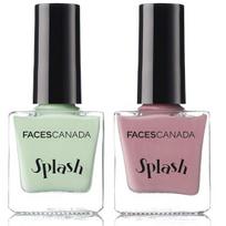 FACESCANADA Splash Glossy Finish Nail Enamel Set Of 2 - Floral Dream & Linty (16Ml)