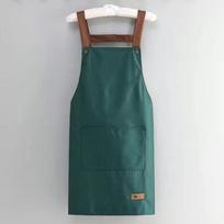 Kitchen waterproof and oil resistant apron for men and women cooking, solid color simple hotel work clothes OneSize