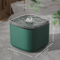 3L Automatic Cats Water Fountain with LED Light USB Electric Mute Pet Cats Drinking Water Dispenser with Filter Cat Drinker USB&3L gray