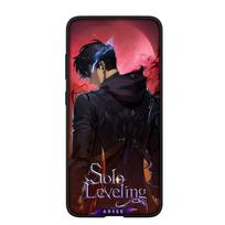 Telefono dėklas, skirtas Samsung Galaxy S25 S24 S23 iPhone 16 15 Xiaomi Redmi Note 14 13 12 16E X 11 Pro Max OPPO Moto Huawei Cartoon Solo Leveling Anime Cover for iPhone 15 Pro rausvai ruda
