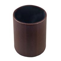 Faux Leather Round Pencil Holder Cup Desktop Pen Storage Organizer Stationery Scissors Container for Home School Office Dorm ruda