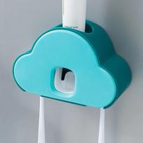 Cloud Toothpaste Squeezer Hand Free dantų pastos dozatorius su dantų šepetėlio laikikliu sienoje montuojamas dantų pastos dozatorius vaikams dovanoms dangaus mėlyna spalva