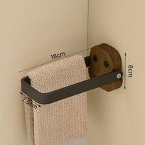 Walnut 90 Degree Folding Kitchen Towel Rack Rag Shelf Drainage Organizer Bathroom Towel, Accessory Organizer. No Punching.