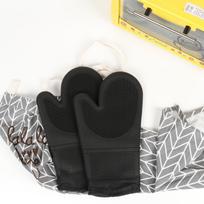 Thicken Silicone Oven Mitts Set Heat Resistant Thick Cotton Slip-Resistant Cooking Mitts Kitchen Waterproof Protect Hands Gloves