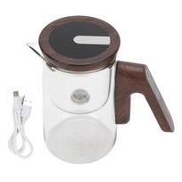 Stiklinis arbatinukas 800ml Magnetinis vandens atskyrimo arbatinukas su filtru Laikmatis arbatos virimui L black