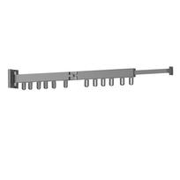 Clothes Drying Rack Aluminum Alloy Retractable Laundry Drying Rack Balcony Punch Free Wall Mounted gray