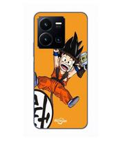 Case For Vivo Y35 4G dragon ball goku small logo Maniacase juoda