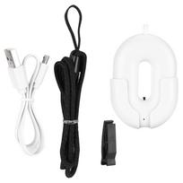 Neck Hanging Necklace Type Mini Portable Negative Ion Air Purifier Low Noise USB ChargingWhite balta
