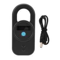Naminio gyvūno mikročipo skaitytuvas USB sąsaja Didelio jautrumo Nešiojamas Įkraunamas 128 Informacijos saugykla juoda