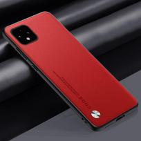 Prabangus PU odos dėklas Google Pixel 4 XL, matinė galinė dalis, silikoninė apsauga, telefono dėklas Google Pixel 4 4XL Pixel4 Coque For Pixel 4 raudona