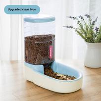 Dog Automatic Pet Feeder Cat Water Dispenser Dog Bowl Cat Basin Feeding Water Feeding Bowl Cat Bowl Combination Grain Storage Bucket blue feeder
