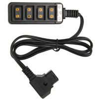 D Tap Male to 4 Port D Tap Female Splitter Power Cable D Tap Power Adapter for Anton for Sony V black