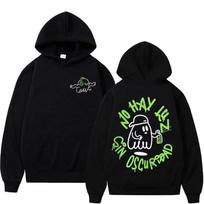 Rap Singer Men's Fashionable Retro Hoodies, Casual Wool Pullovers, Sweaters, and Dark Hoodies S
