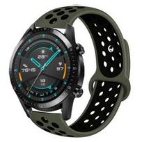 20mm/22mm watch band for Huawei GT/2/2E/Pro Samsung gear s3 Frontier/S2 bracelet Galaxy watch 46mm/42mm/Active 2/3 45mm Strap Gear s3 tamsiai žalia spalva