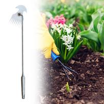 Sodo ravėjimo įrankis Nerūdijančio plieno Daugiafunkcinis su rankena Šaknies išrovimo grėblys Piktžolių trauktuvas 58.5cmx13.5cmx9.5cm_8 Teeth black
