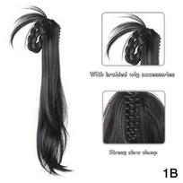MISS WIG Claw Ponytail Synthetic Long Braided Ponytails Hair Extension Natural Looking High-Resistant Fiber Hair For Women Cosplay Wea 45cm