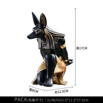 Kūrybiška dervos vyno lentyna Egipto Anubio šuns dievo katės dievo ornamentas svetainės biuro spintelės dekoracijos dog