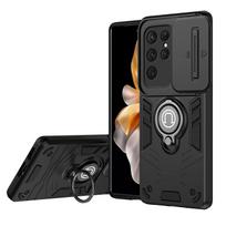 Armor Case for Samsung Galaxy A15/ A22/ A23/ A24/ A25 4G 5G with 360° Magnetic Metal Ring Holder,Sliding Camera Cover & Anti-Scratch Back Galaxy A25 5G juoda
