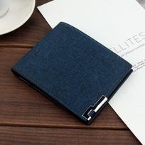Vyriška itin plona korėjietiško stiliaus piniginė: Didelės talpos, Daug kortelių laikiklis, Atsitiktinis monetų dėklas blue