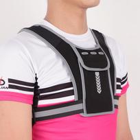 Unisex Reflective Running Vest with Water Bottle and Mobile Phone Holder for Outdoor Sports Below 20L