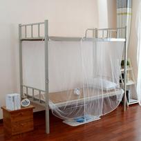 Student Dormitory Bunk Bed Mosquito Net with Zipper – Single & Double Dustproof Design Basic Single Mosquito Net gray
