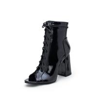 Women's high-heeled short boots spring and summer new sexy European and American style thick heel large size fish mouth sandals 35 juoda