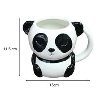 400-500ML Vaikiškas Pieno Kavos Puodelis Su Rankena Keraminis Vandens Puodelis Atsparus Karščiui Animacinis Skalavimo Skystis Dantų Šepetėlis Meškutis Panda Animacinis 401-500ml black