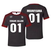 New The Foxhole Court Edgar Allan Ravens Lacrosse Jersey Cosplay MORIYAMA KNOX T-shirt 3D for Men/Women Clothes Lacrosse Tops S