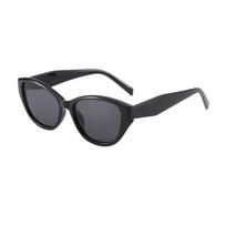 Black Retro Sunglasses Women'S Tide Round Face Thin Temperament Advanced Sense Cat Eye Sunglasses Men