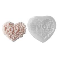 Beautiful Candle Gifts Creating Mold Practical DIY Love Candle Mould Square Heart Candle Mold for Handicraft Enthusiasts E white