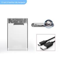 2.5-inch Mobile SSD & HDD Enclosure Box for SATA External Hard Disk Reader gray