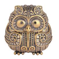 Vintažinė pelėdos figūrėlė Mini pelėdos smilkalų degiklis su dangteliu Kolekcinis pelėdos ornamentas namams, svetainei, biuro stalui, knygų lentynos dekoras Owl beige