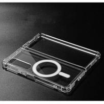 „MagSafe Clear Hard Shell“ telefono dėklas, skirtas Samsung Galaxy Z Fold 6 5 4 3 Fold6 Fold5 Fold4 Fold3 Skaidrus apsauginis dangtelis Galaxy Z Fold5 black